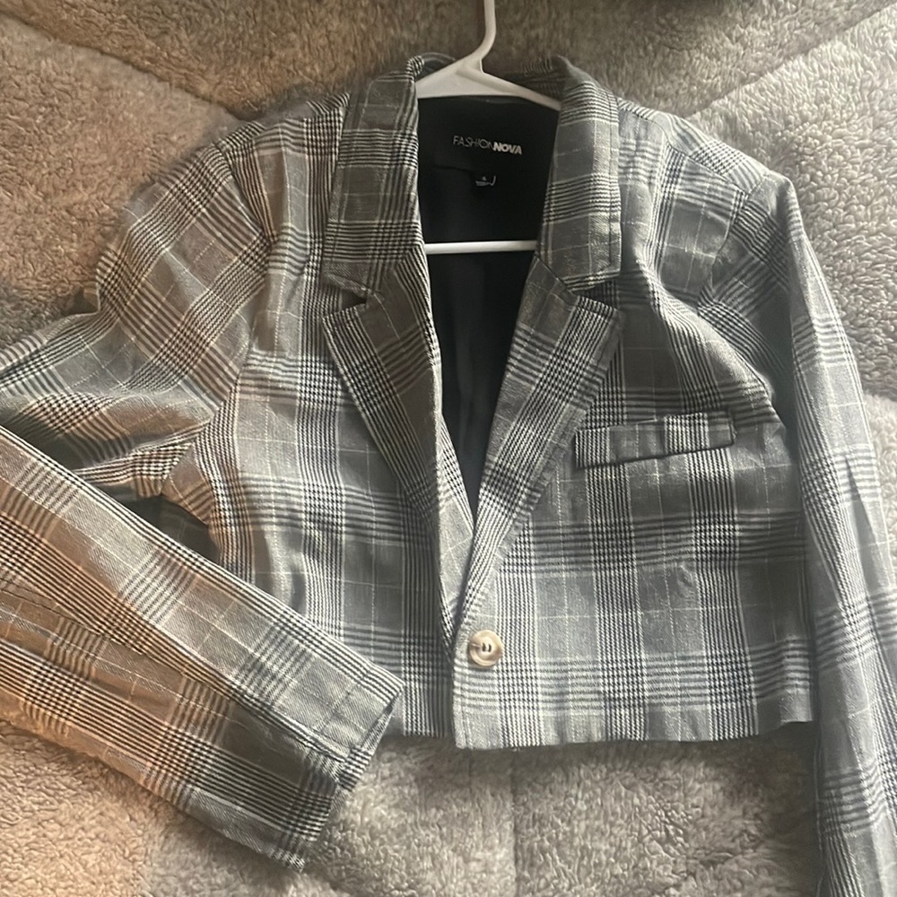 Fashion Nova Checkered Blazer